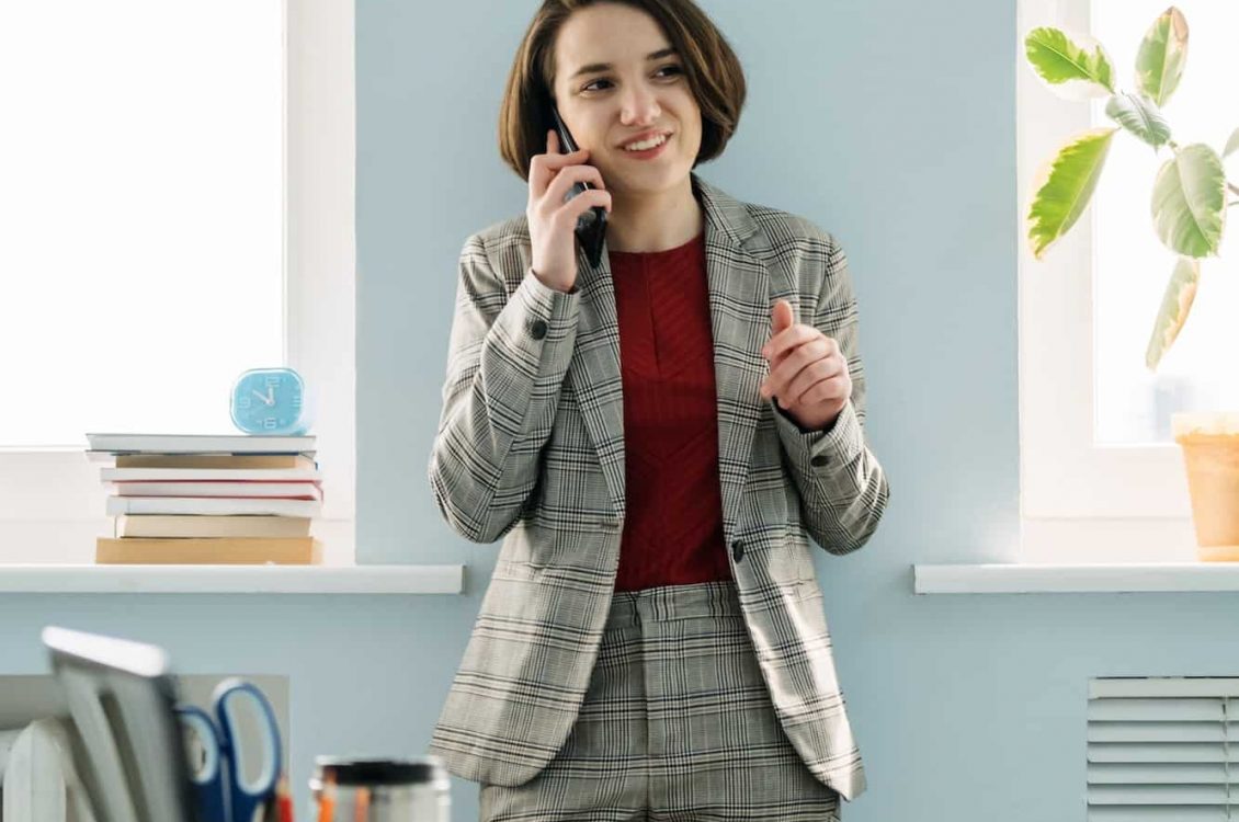 Legal Business Consultant, Legal Advisor, female lawyer businesswoman talking on cell phone